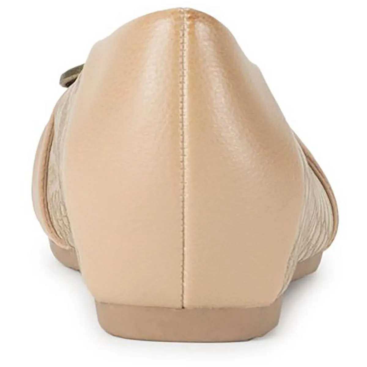 Mabely Womens Faux Leather Embellished Ballet Flats