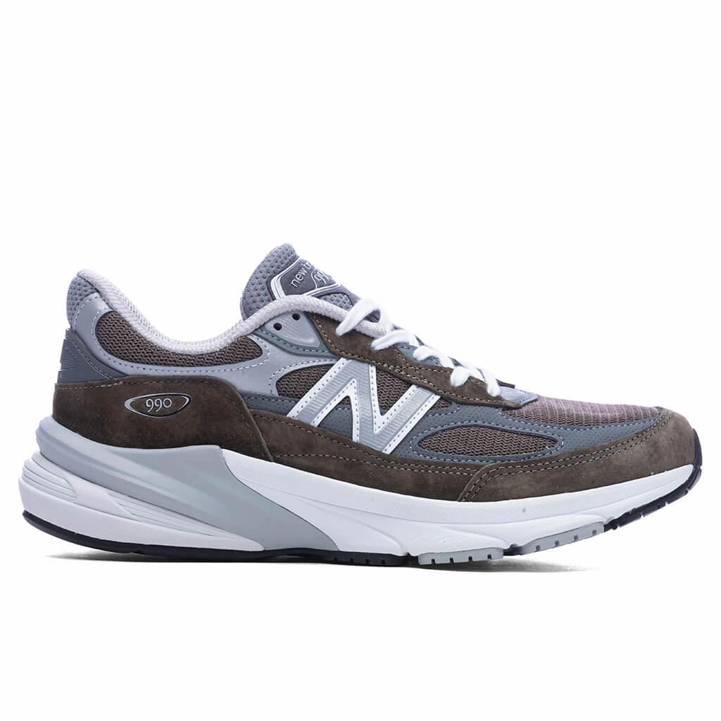 Made in USA 990v6 - Olive/Grey New Balance shoes for walking and running