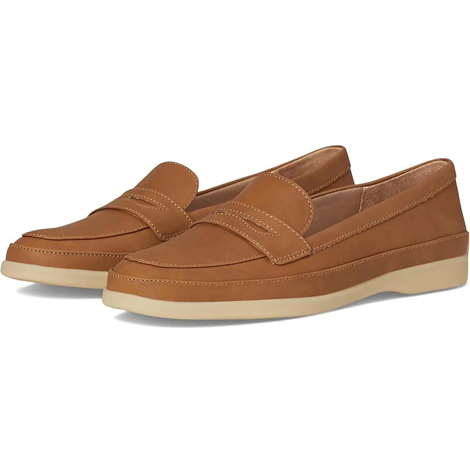 Malta Womens Padded Insole Faux Leather Loafers