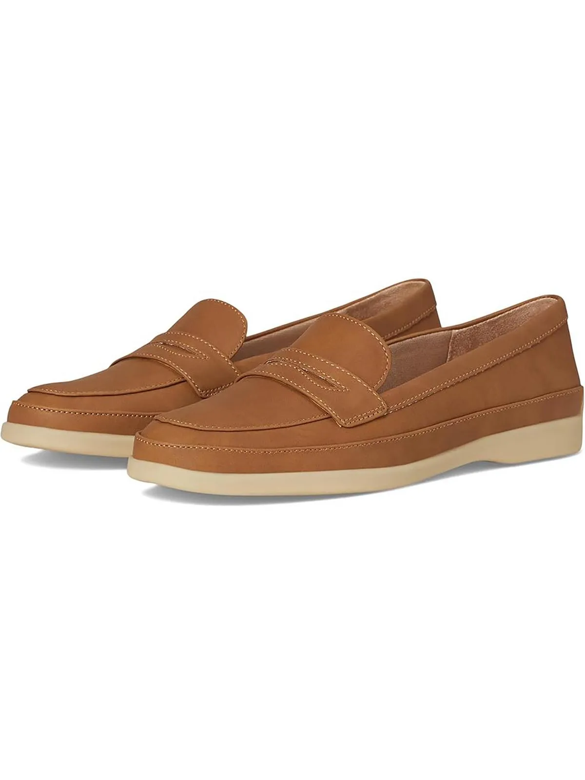 Malta Womens Padded Insole Faux Leather Loafers