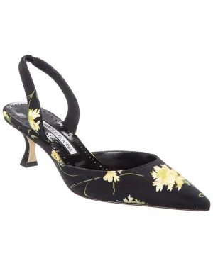 Manolo Blahnik Carolyne 70 Satin Slingback Pump