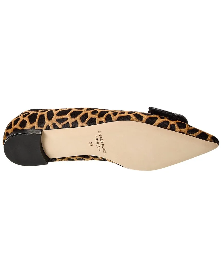 Manolo Blahnik Maysale Haircalf Flat