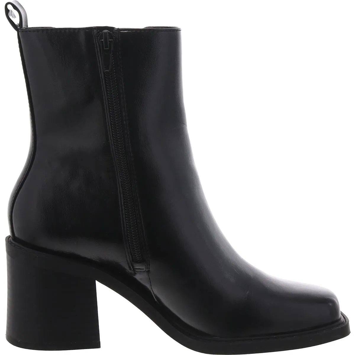 Mapiya Womens Faux Leather Zip Up Ankle Boots