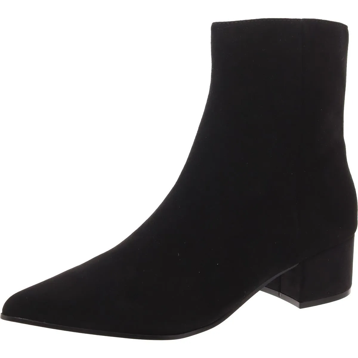 Maribu Womens Pointed Toe Block Heel Ankle Boots