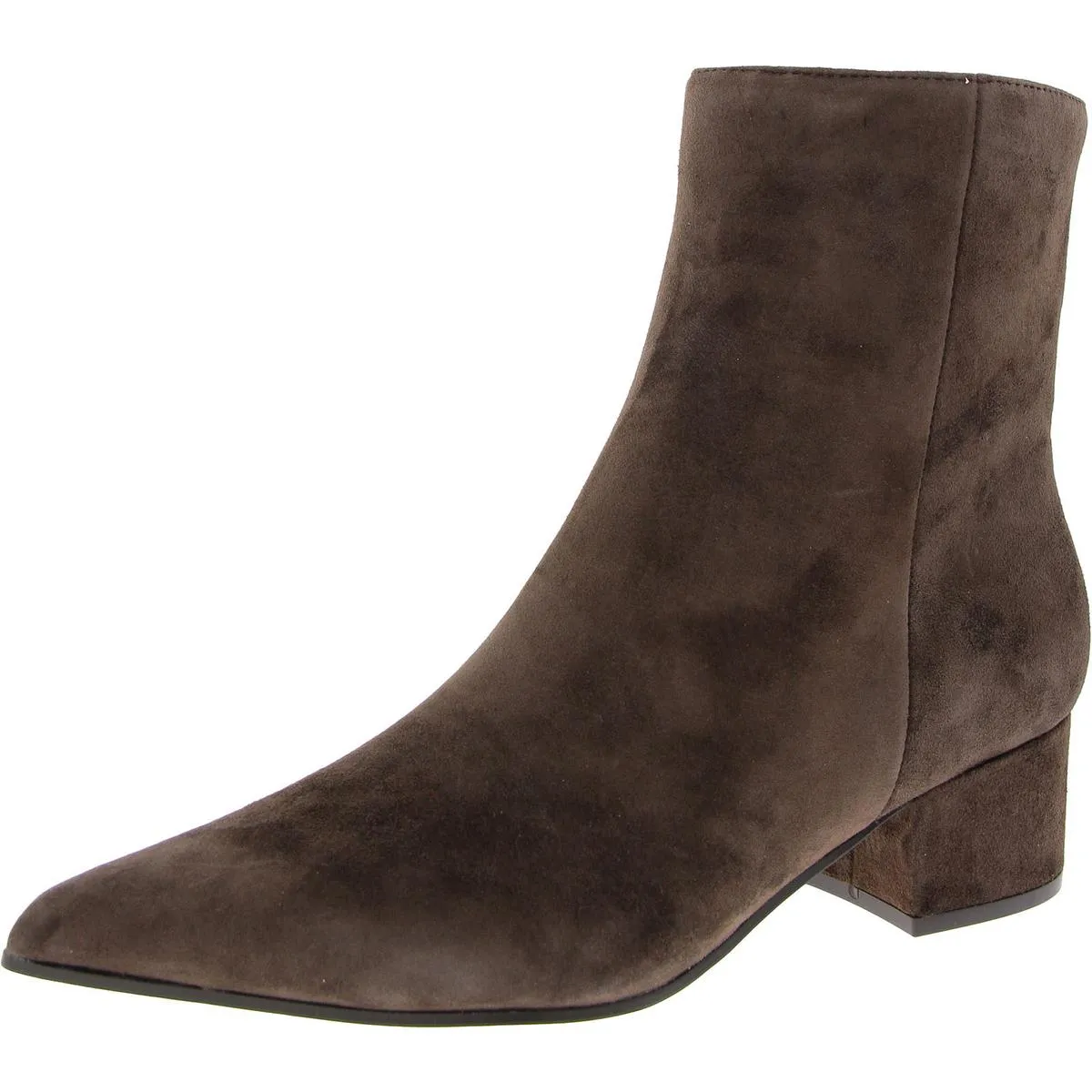 Maribu Womens Pointed Toe Block Heel Ankle Boots