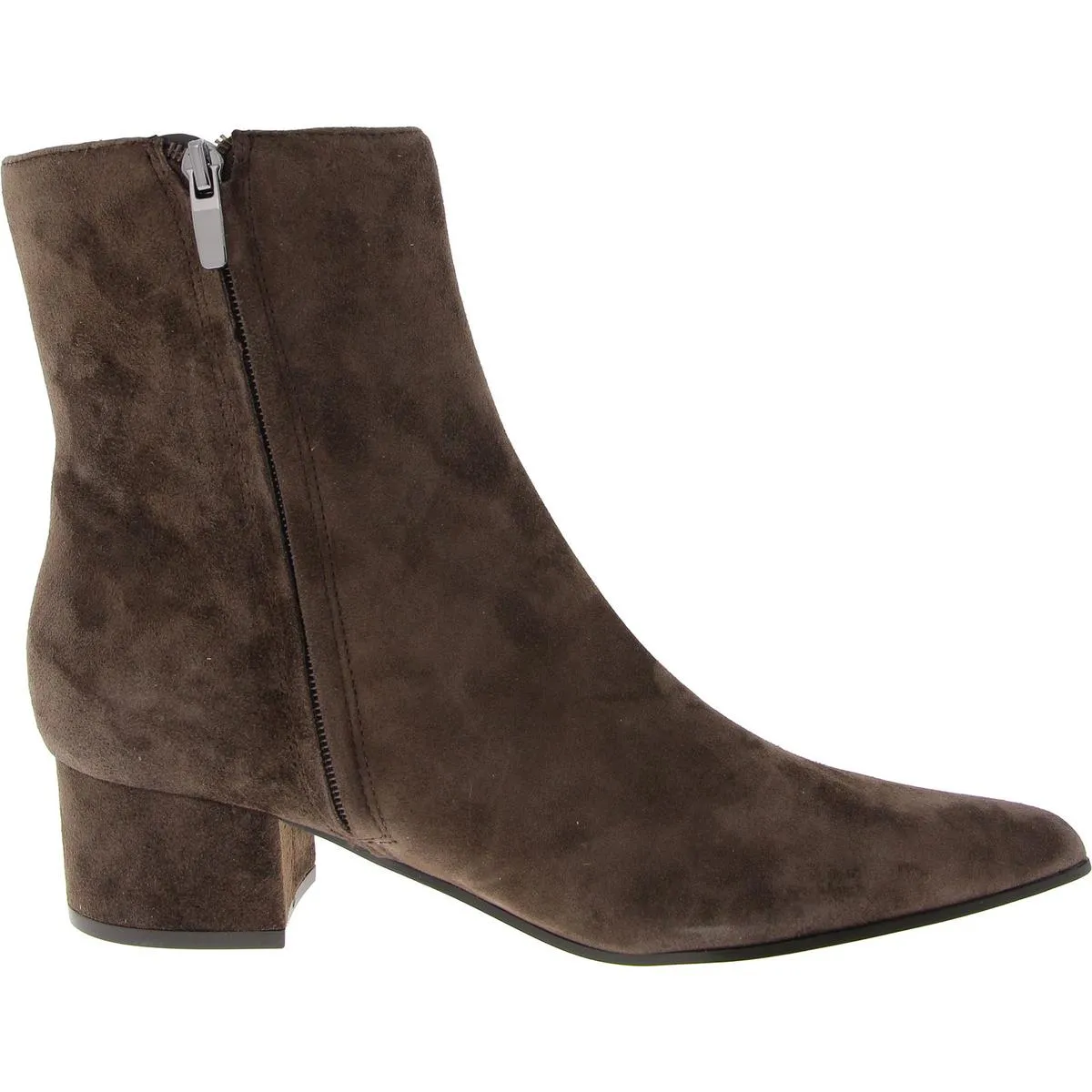 Maribu Womens Pointed Toe Block Heel Ankle Boots