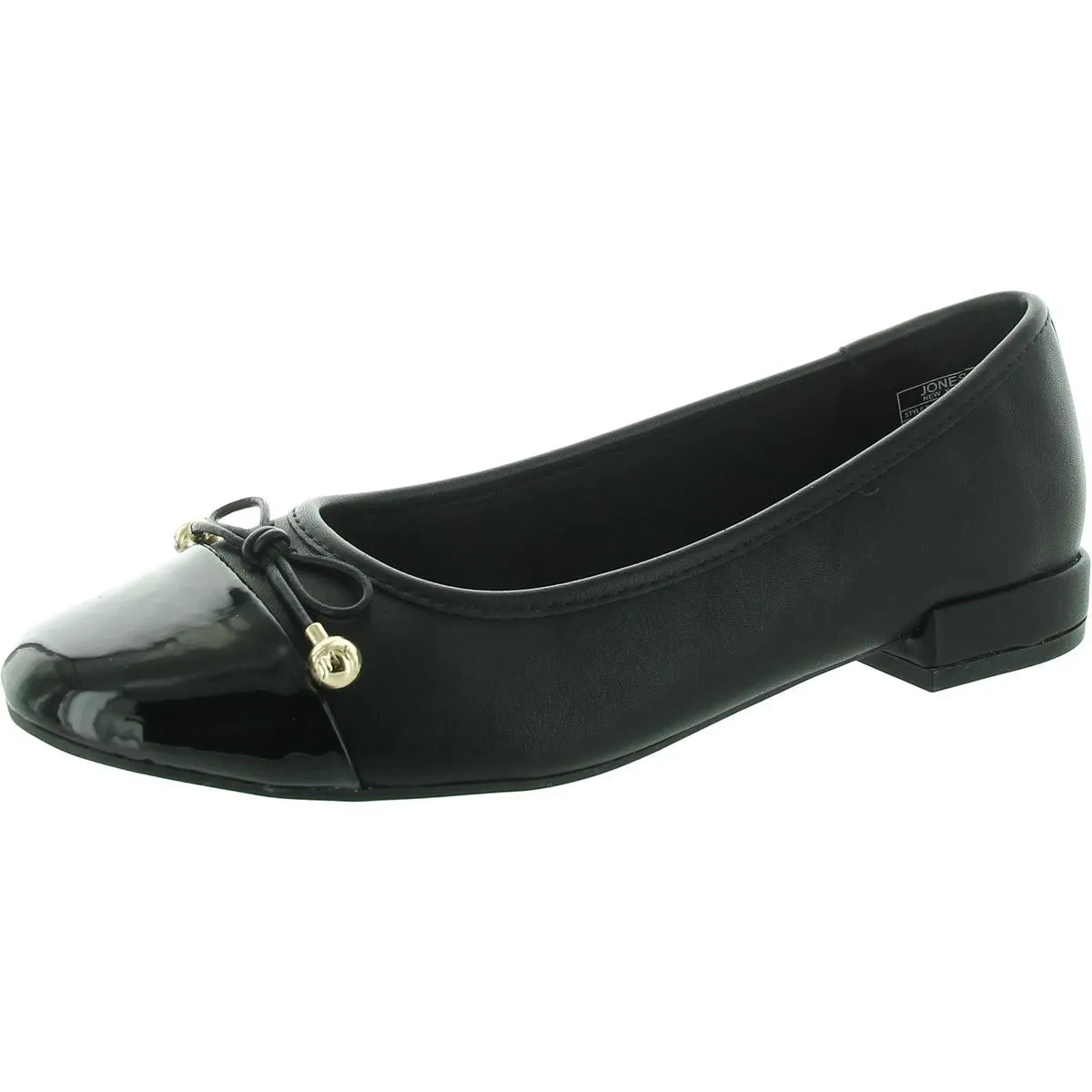 Marios Womens Toe Cap Man Made Ballet Flats