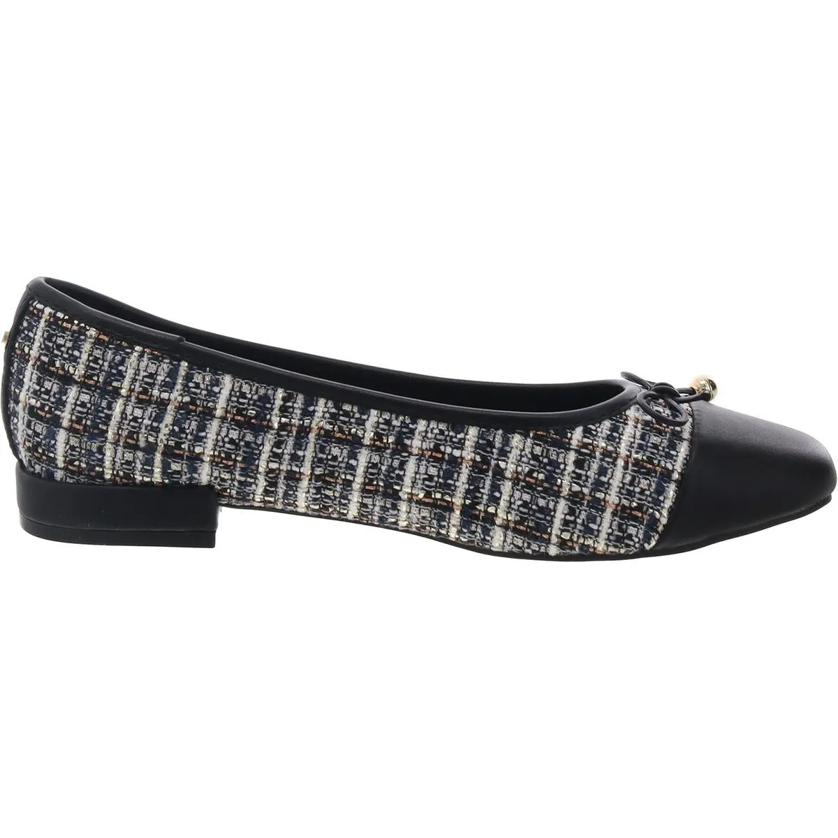 Marios Womens Toe Cap Man Made Ballet Flats