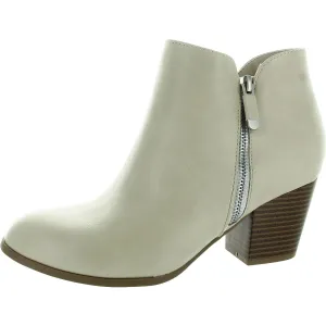 MASRINAA ZIP BOOTIE Womens Faux Leather Embroidered Ankle Boots