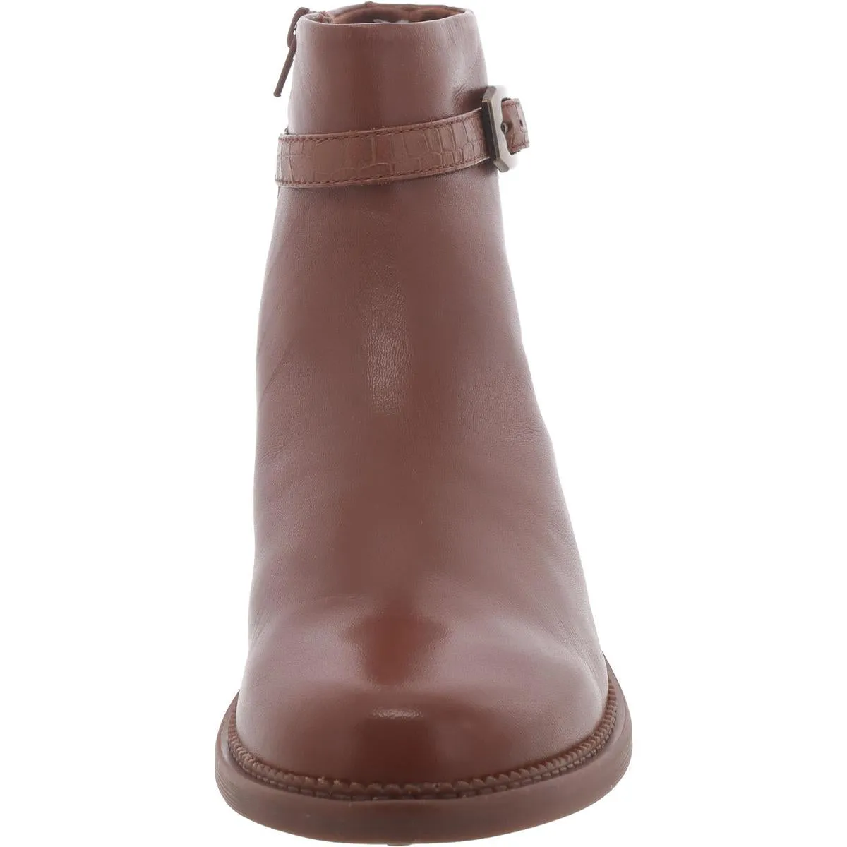 Maye Grace Womens Zipper Block Heel Ankle Boots