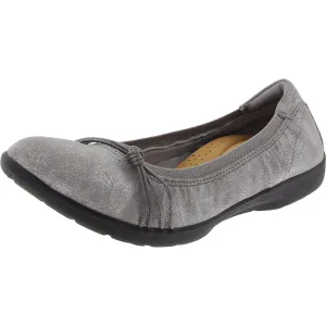 Meadow Rae Womens Padded Insole Faux Leather Slip-On Sneakers