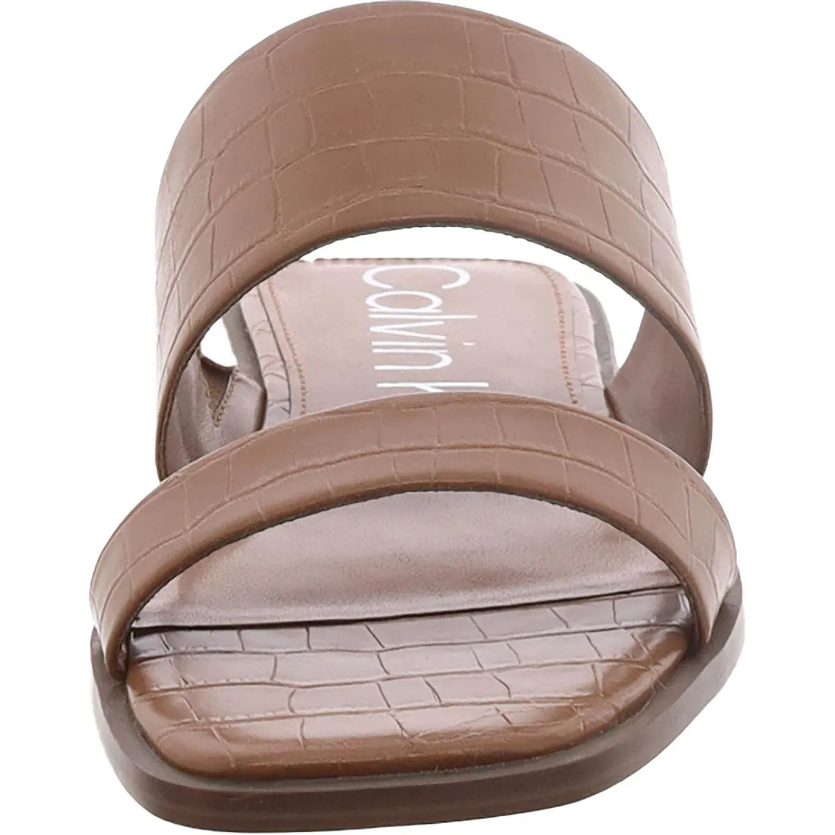 MELLAC Womens Comfort Insole Faux Leather Flatform Sandals