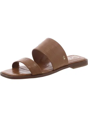 MELLAC Womens Comfort Insole Faux Leather Flatform Sandals