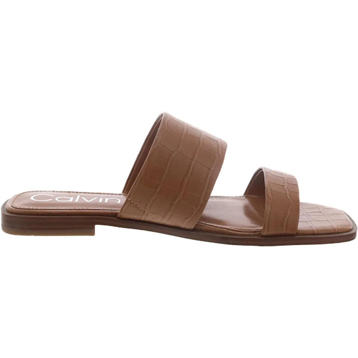 MELLAC Womens Comfort Insole Faux Leather Flatform Sandals