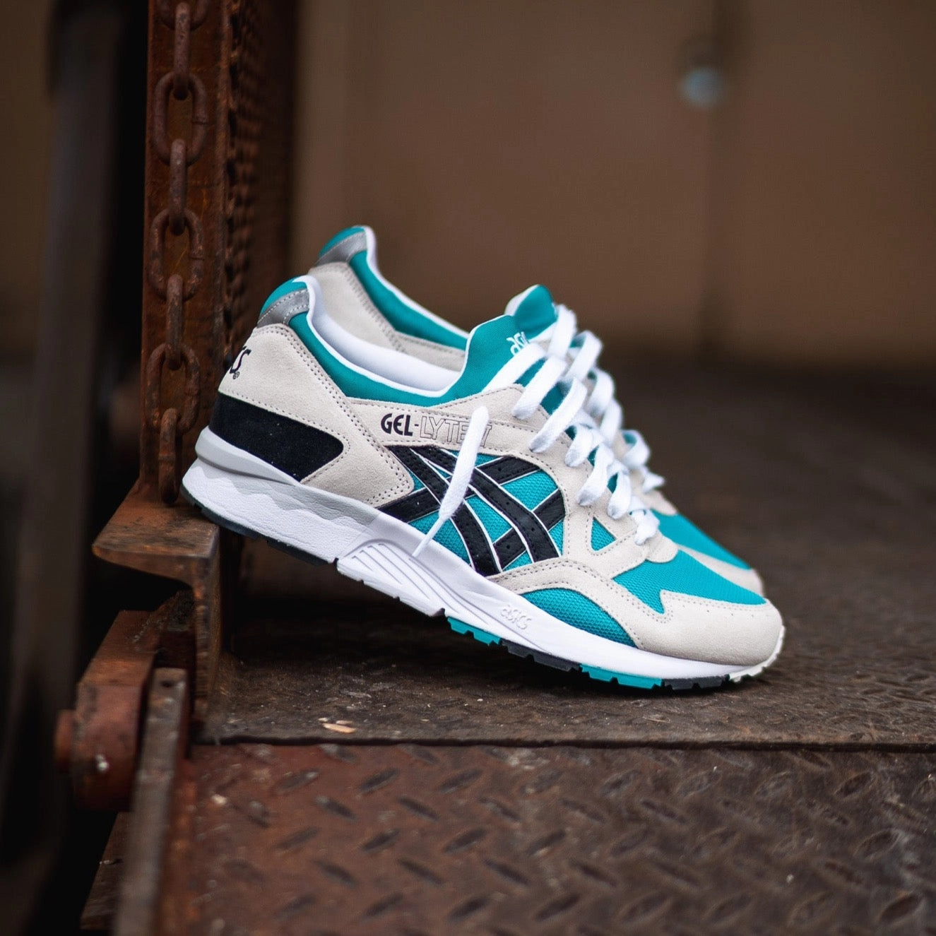 Mens Asics Gel-Lyte V (Baltic Jewel/Black) Asics sport performance shoes