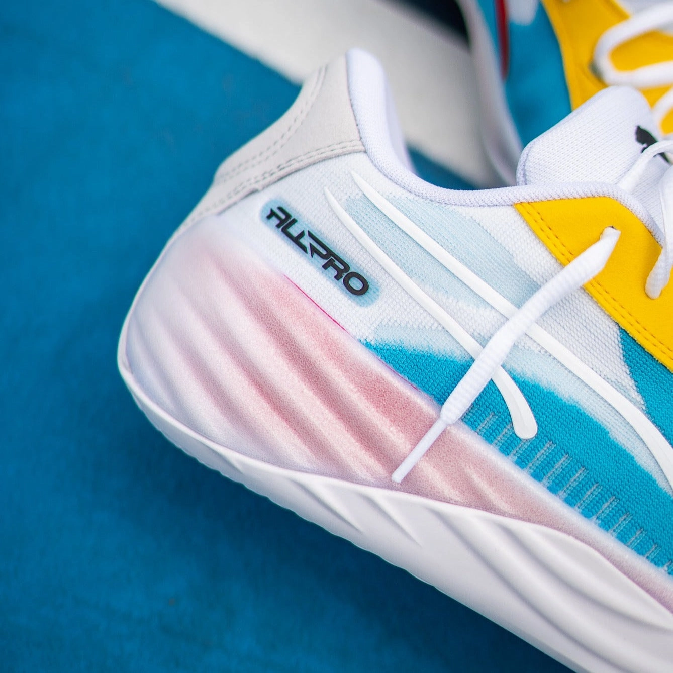 Mens Puma All-Pro Nitro (White/Multi) Puma athletic shoe visuals