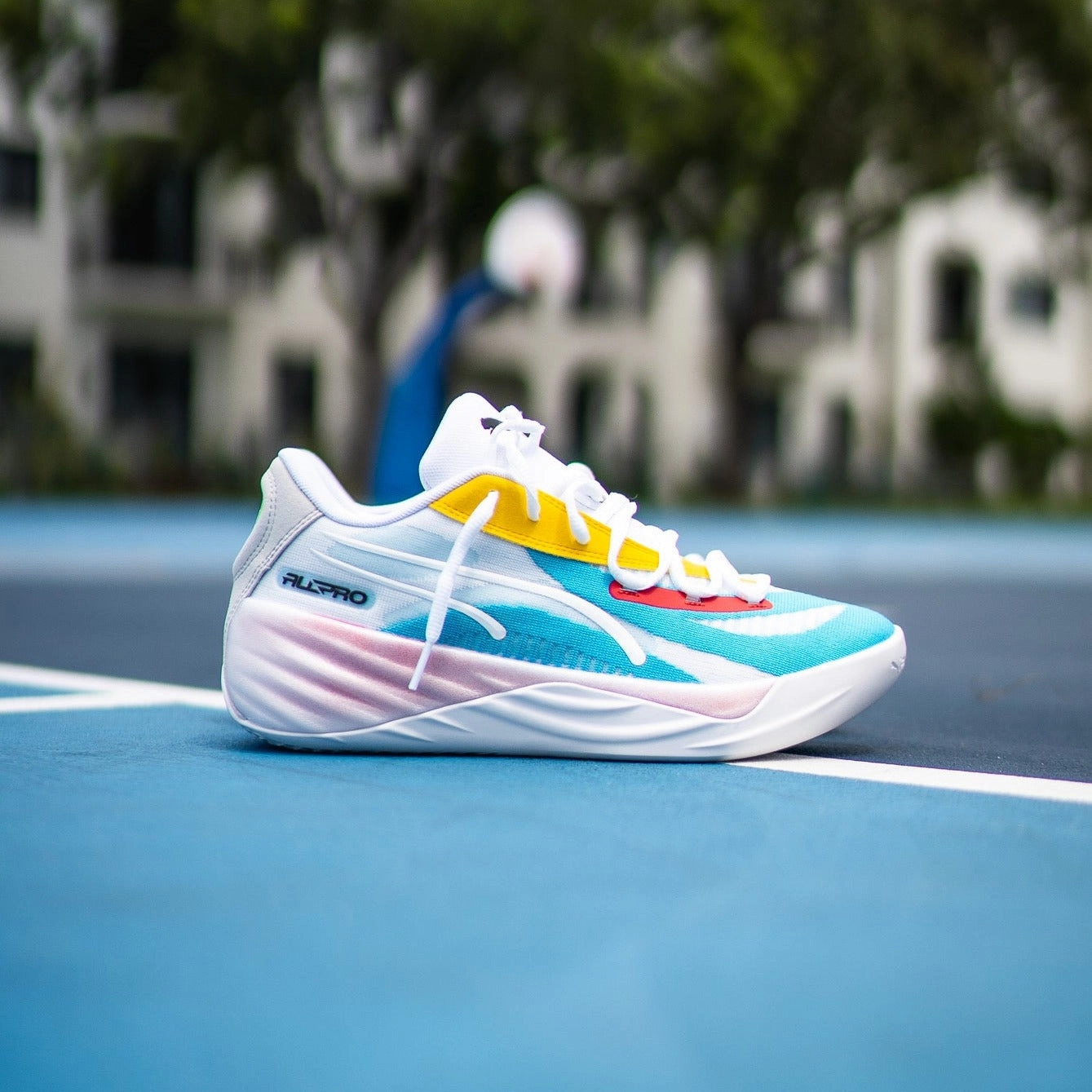 Mens Puma All-Pro Nitro (White/Multi) Puma trendy footwear styles
