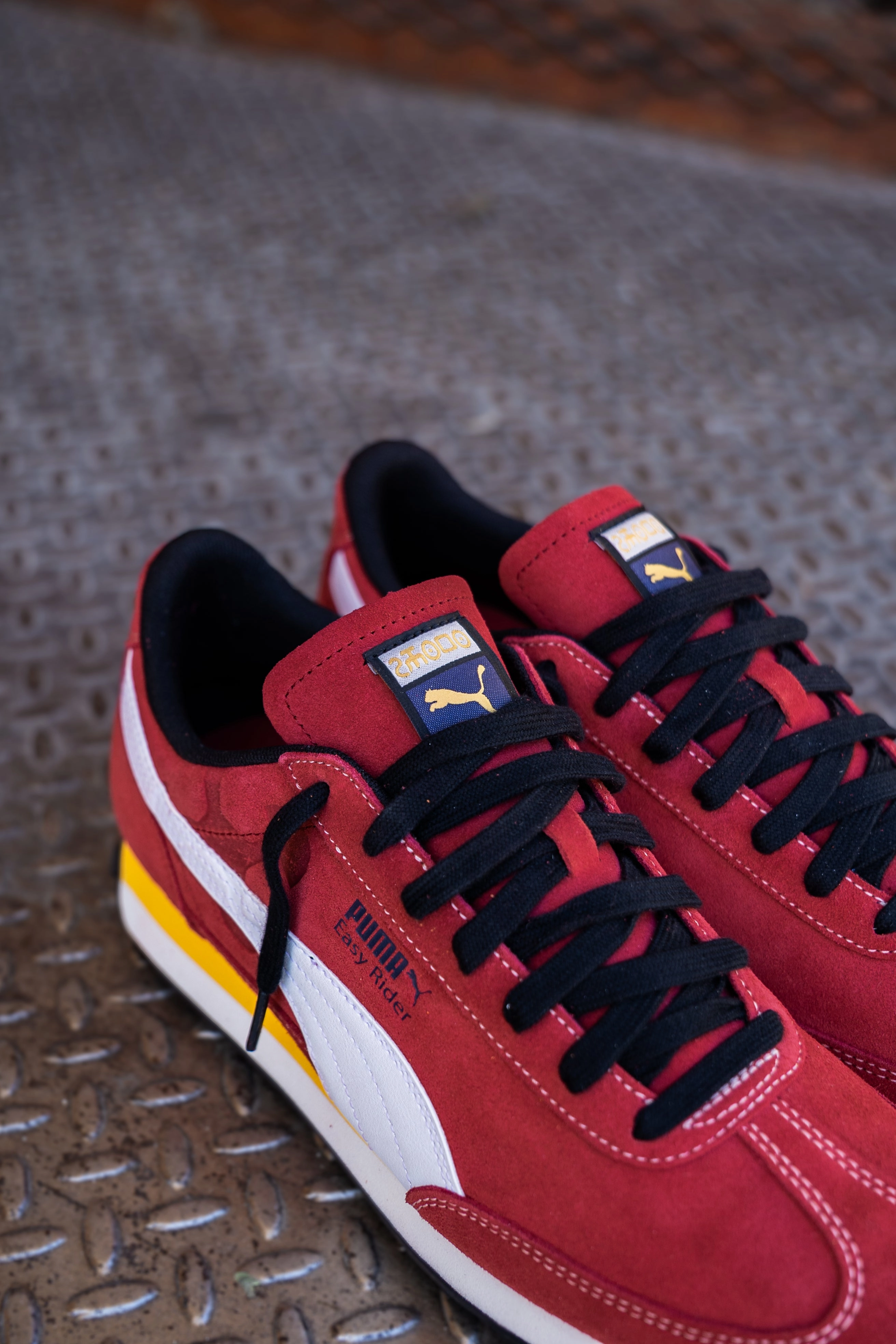 Mens Puma Easy Rider Road To Unity (Dark Crimson/Puma White) Puma athletic shoe visuals