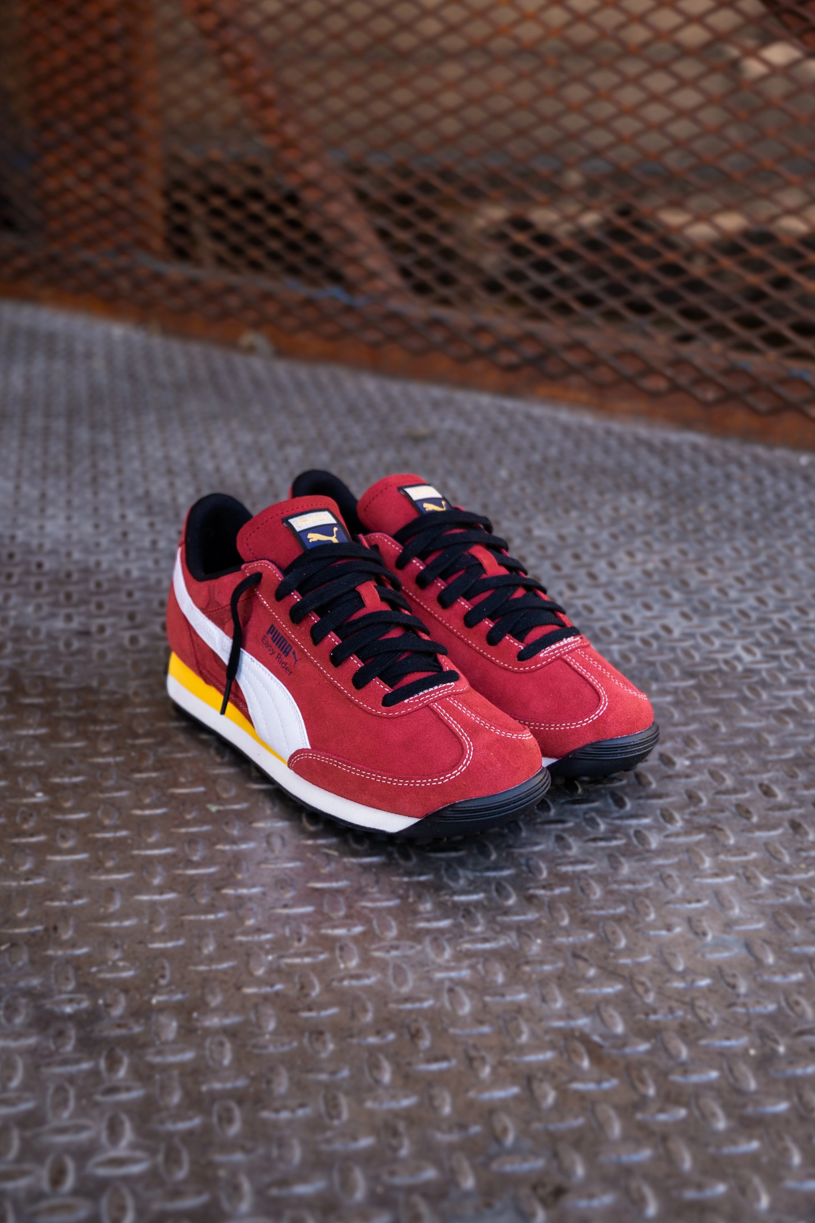 Mens Puma Easy Rider Road To Unity (Dark Crimson/Puma White) Puma athletic shoe visuals
