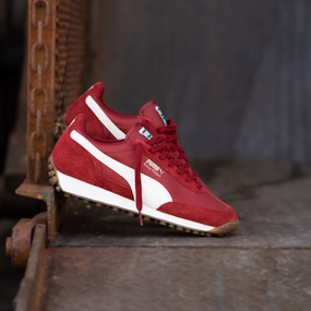 Mens Puma Easy Rider Vintage (Intense Red/Puma White) Puma trendy footwear styles
