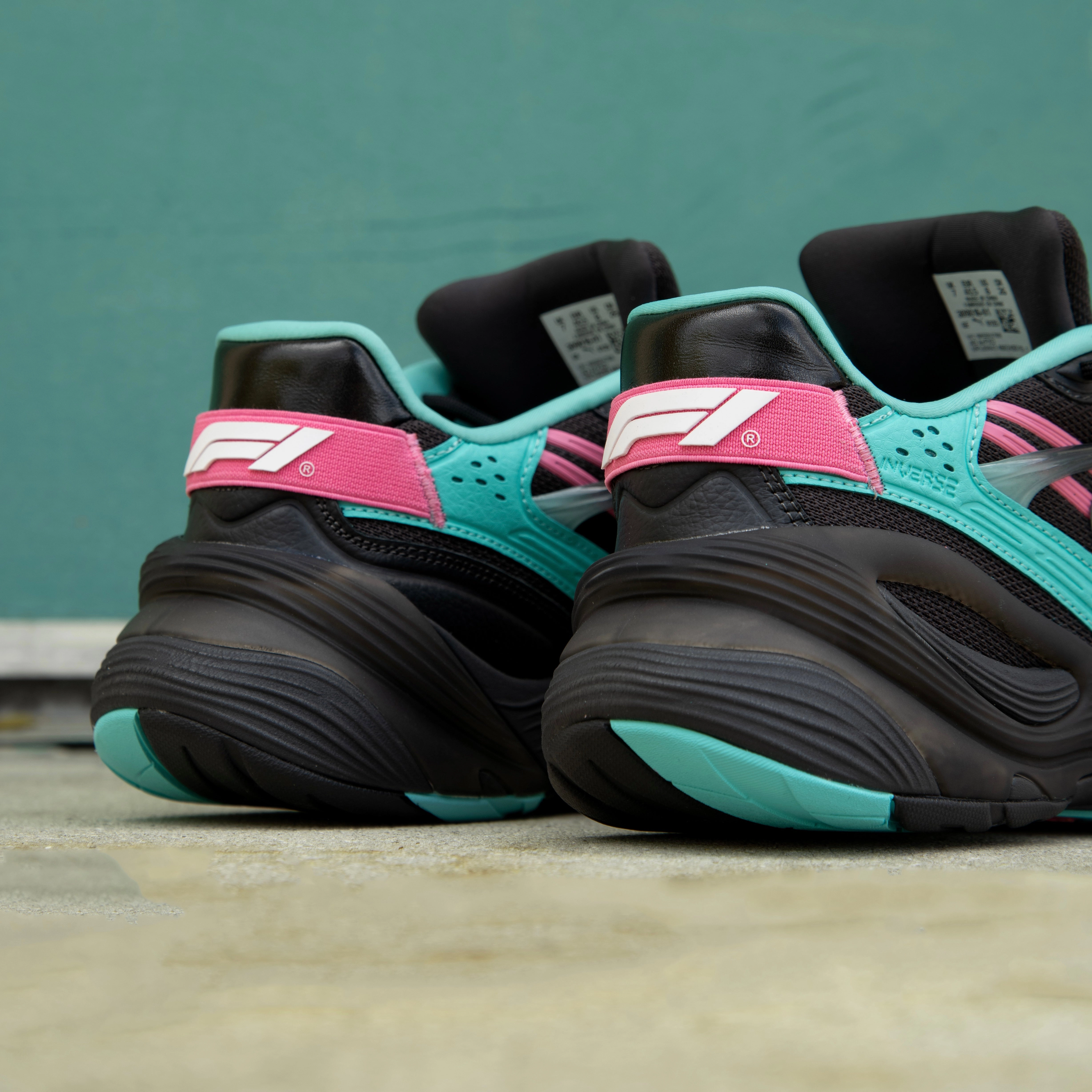 Mens Puma F1 Inverse Miami (Flat Dark Grey/Aquatic) Puma athletic shoe visuals