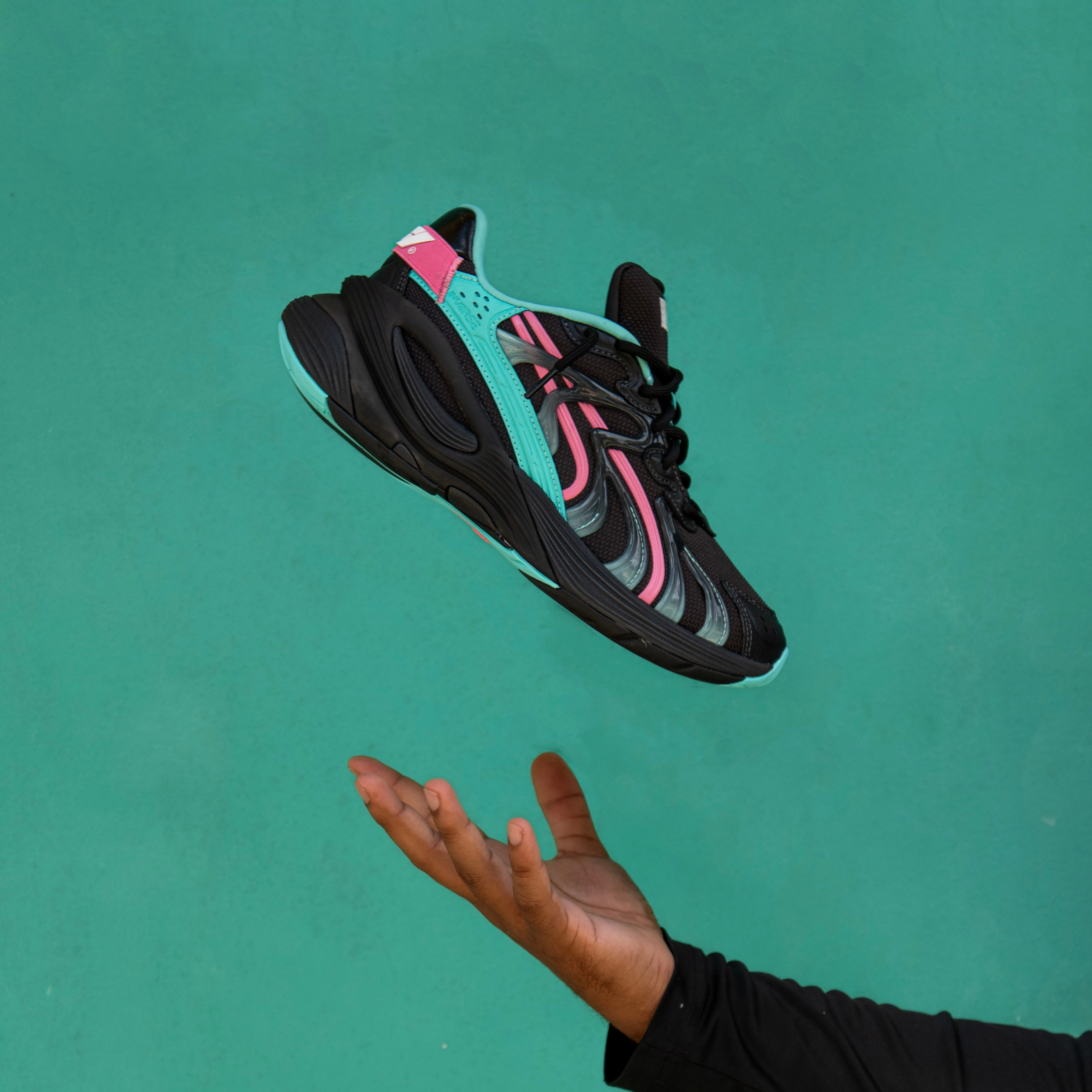 Mens Puma F1 Inverse Miami (Flat Dark Grey/Aquatic) Puma athletic shoe visuals