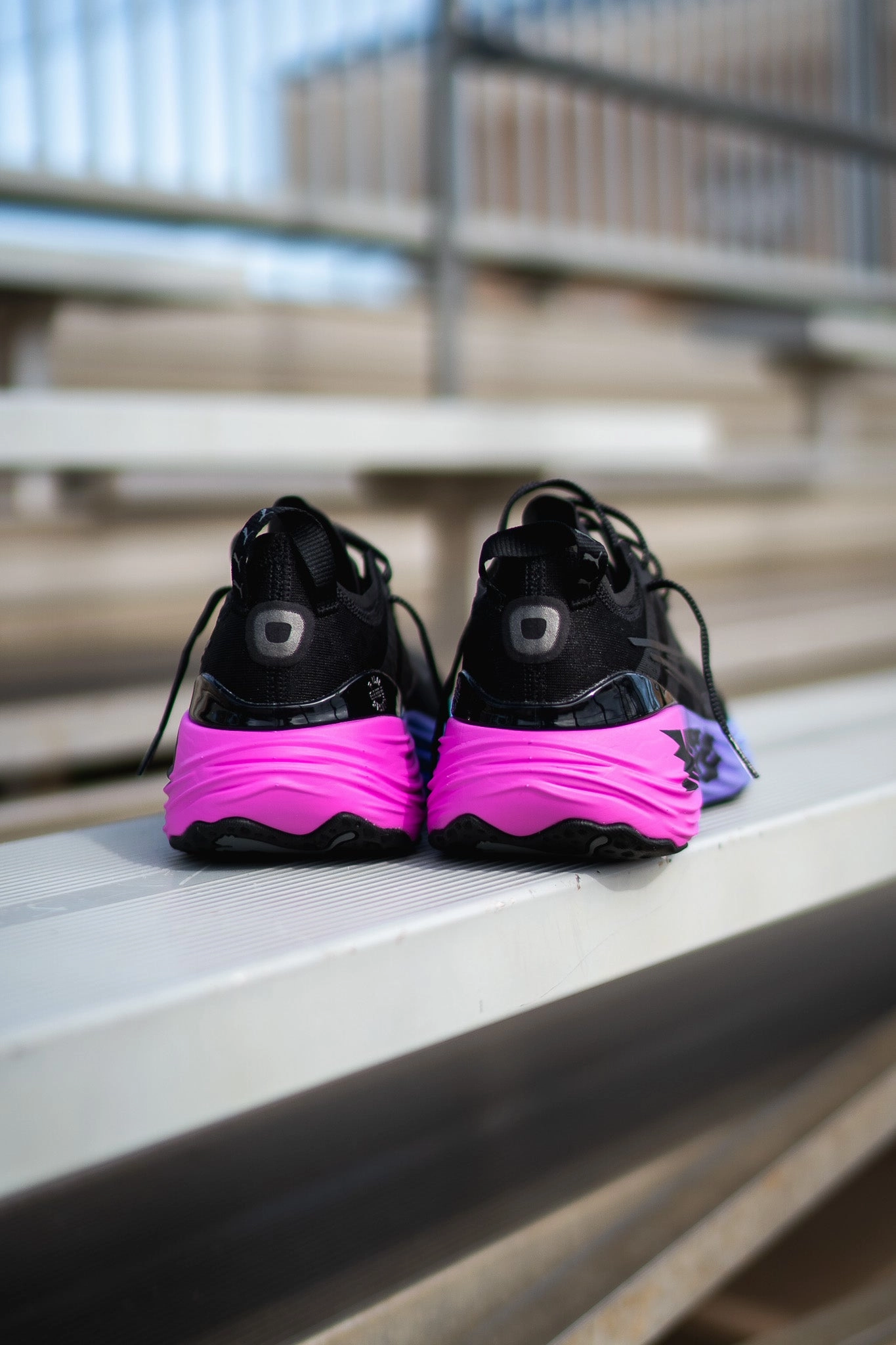 Mens Puma ForeverRun Nitro Sunset (Black/Luminous Blue) Puma athletic shoe visuals