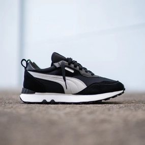 Mens Puma Rider FV Future Vintage (Black/Gray Violet) Puma trendy footwear styles
