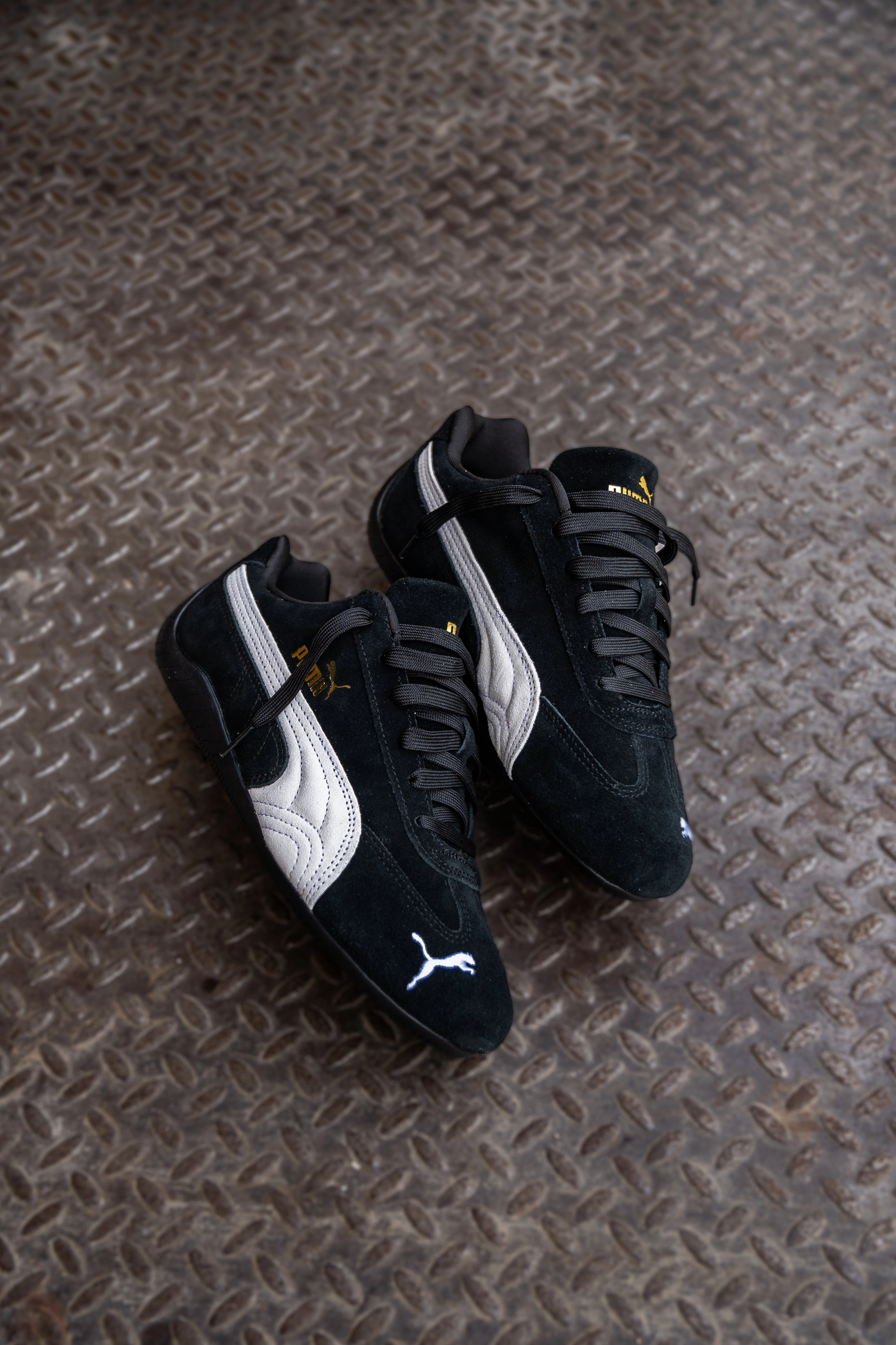 Mens Puma Speedcat OG (Puma Black/Puma White) Puma athletic shoe visuals