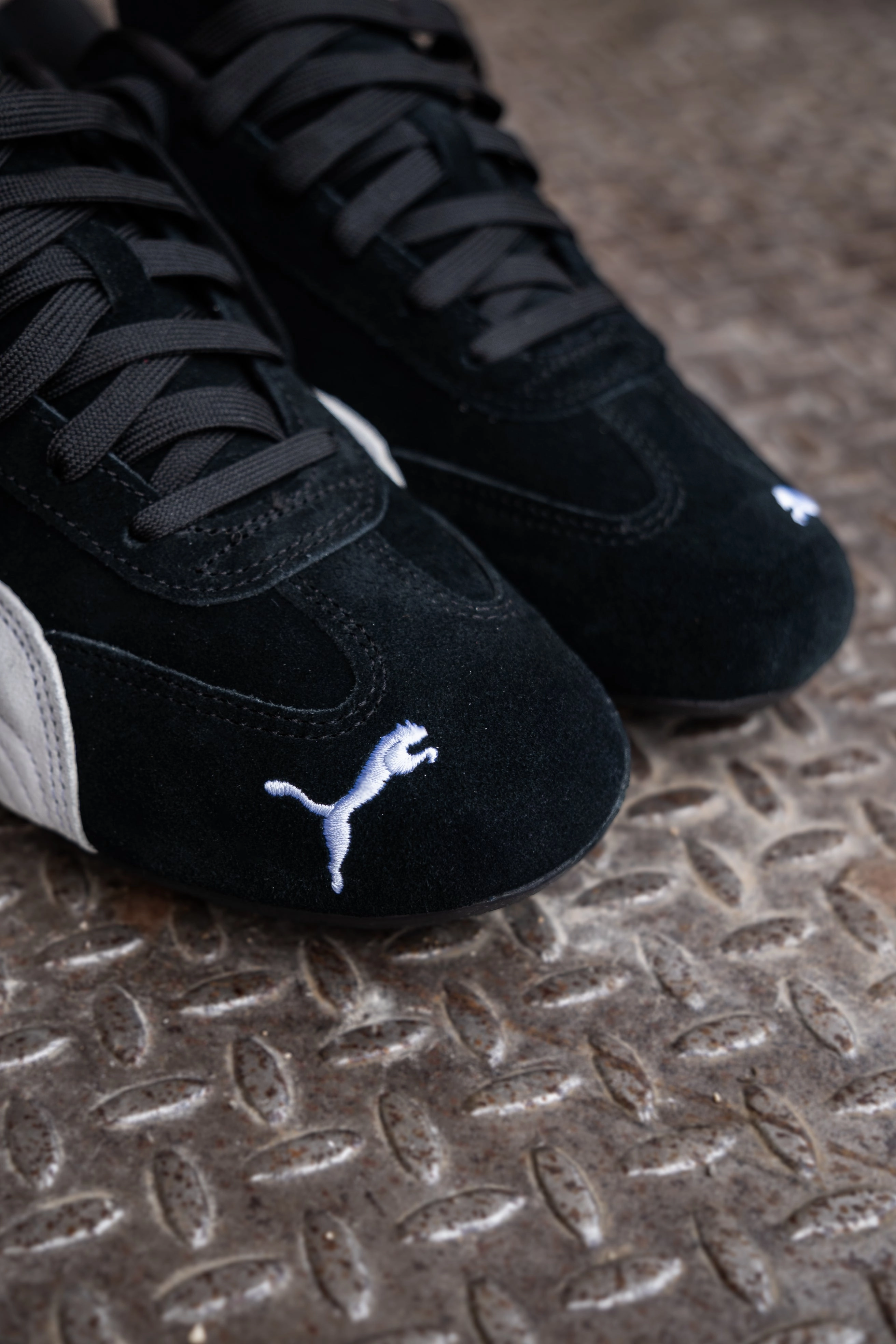 Mens Puma Speedcat OG (Puma Black/Puma White) Puma athletic shoe visuals
