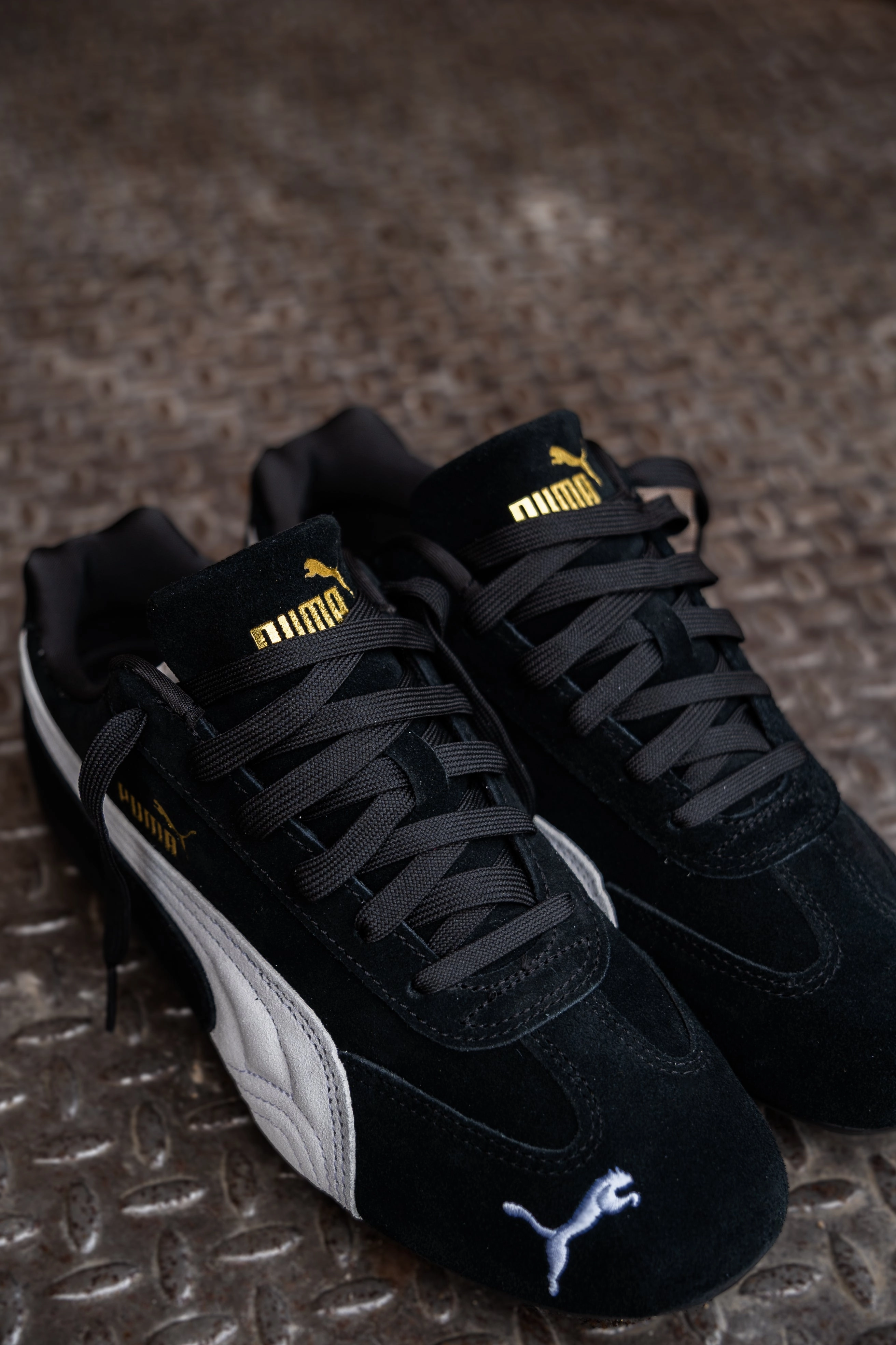 Mens Puma Speedcat OG (Puma Black/Puma White) Puma athletic shoe visuals