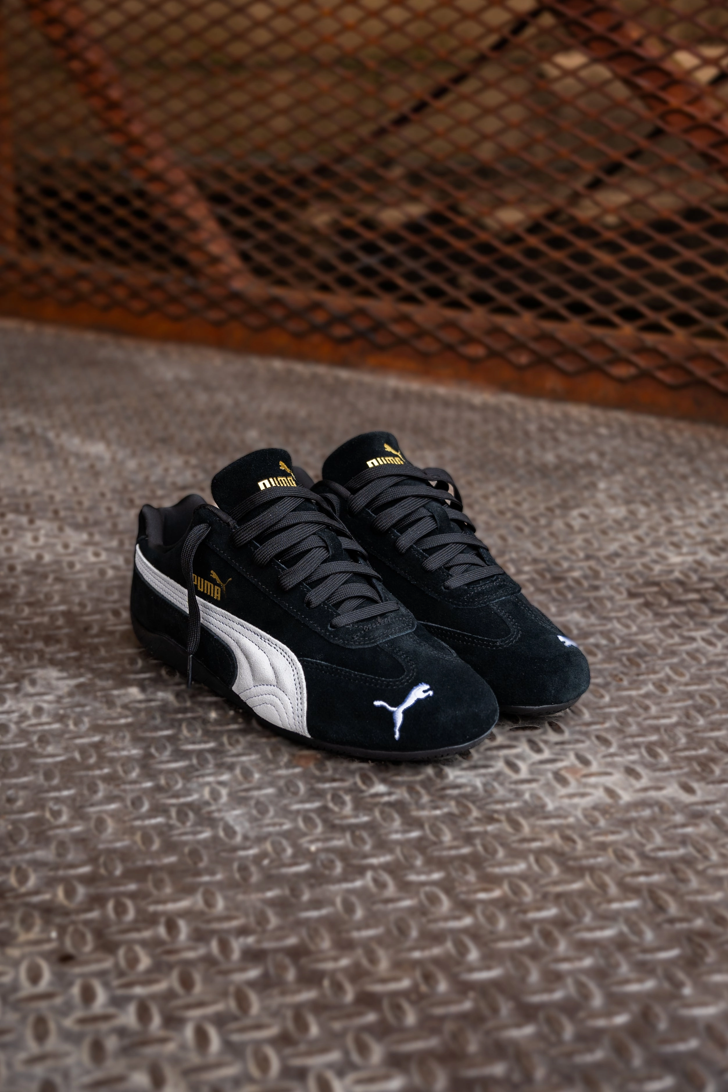 Mens Puma Speedcat OG (Puma Black/Puma White) Puma athletic shoe visuals
