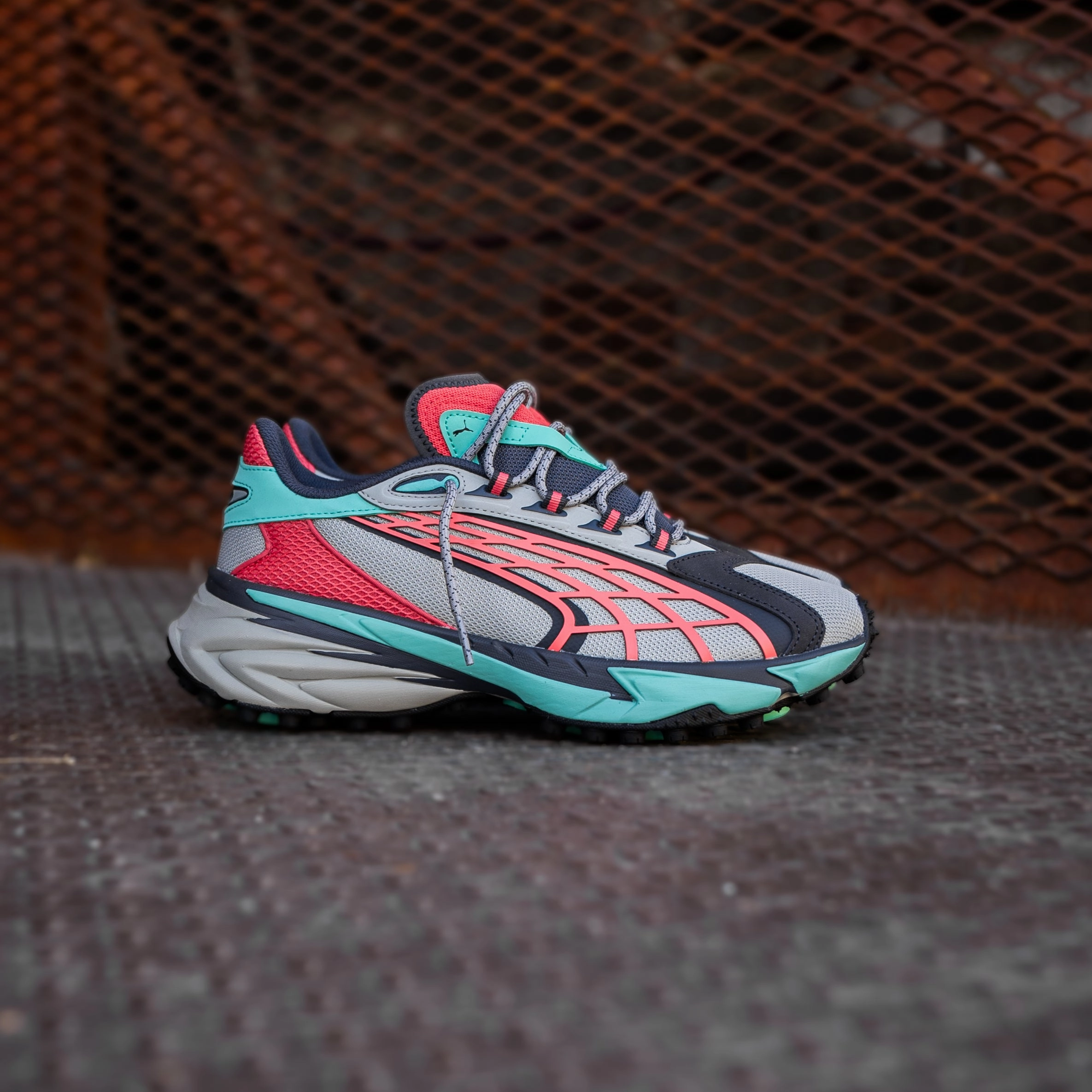 Mens Puma Spirex (Smokey Gray/Salmon) Puma trendy footwear styles