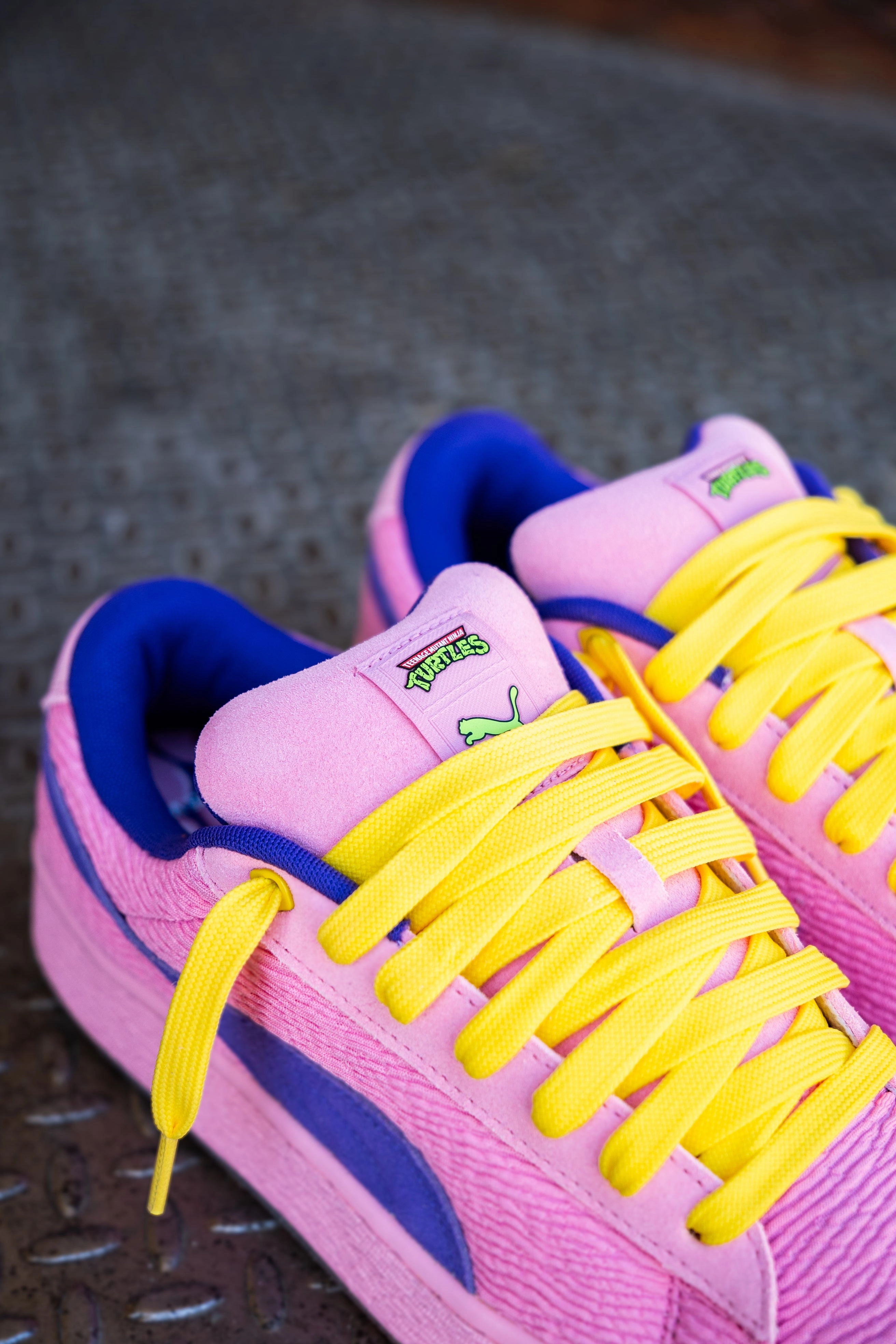 Mens Puma Suede XL Teenage Mutant Ninja Turtles (Mauved Out/Team Violet) Puma athletic shoe visuals