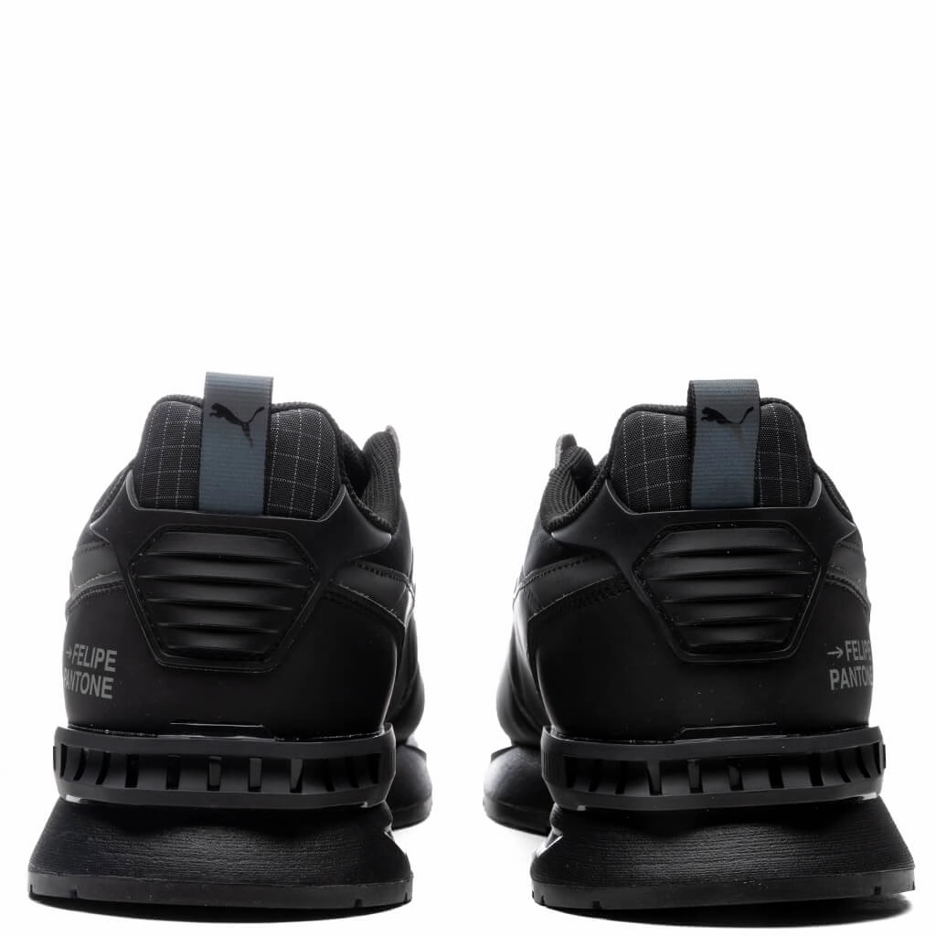 Mirage Mox Tech FP - Black/Steel Gray Puma Suede Street Sneakers