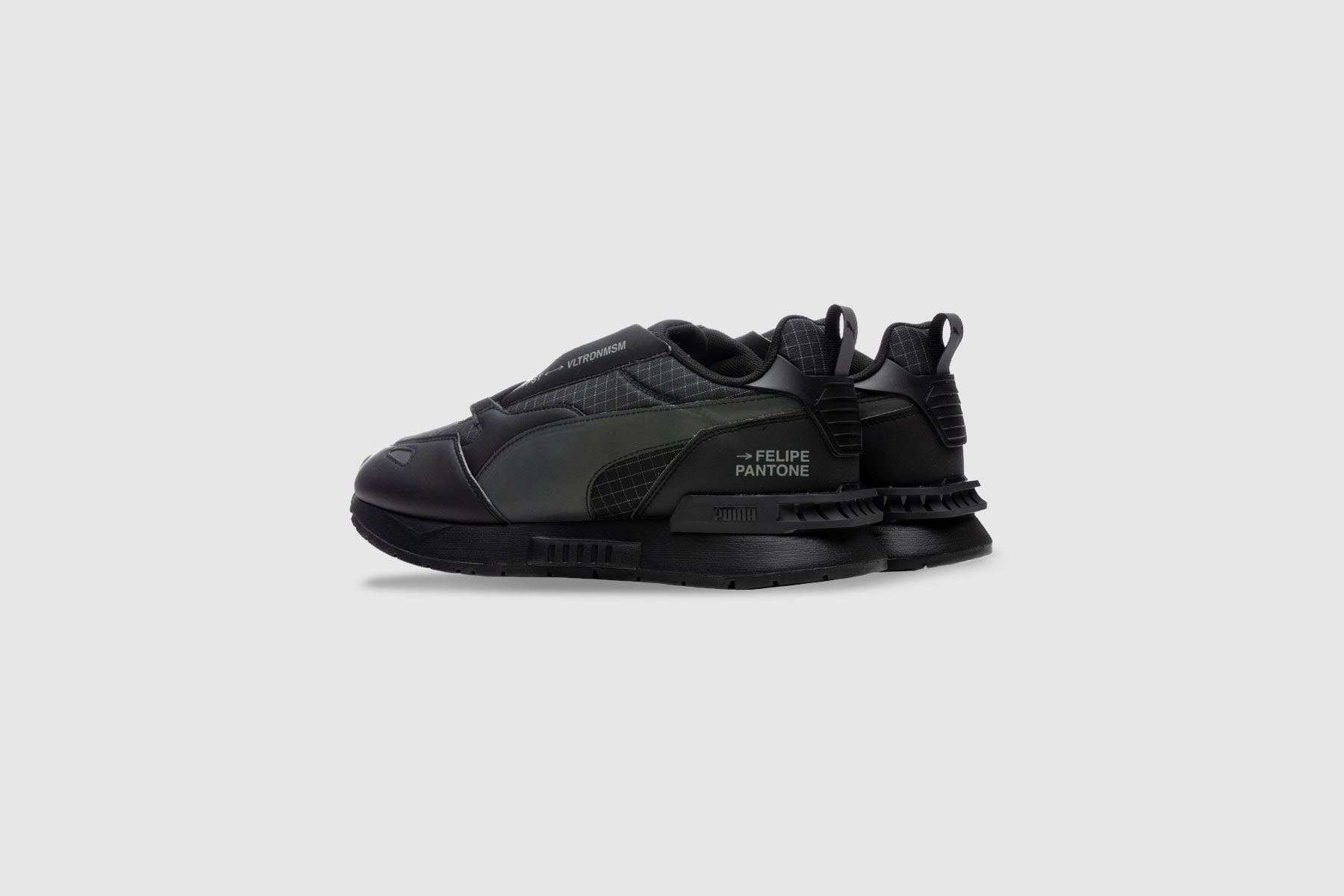 Mirage Mox Tech FP - Black/Steel Gray Puma Suede Street Sneakers