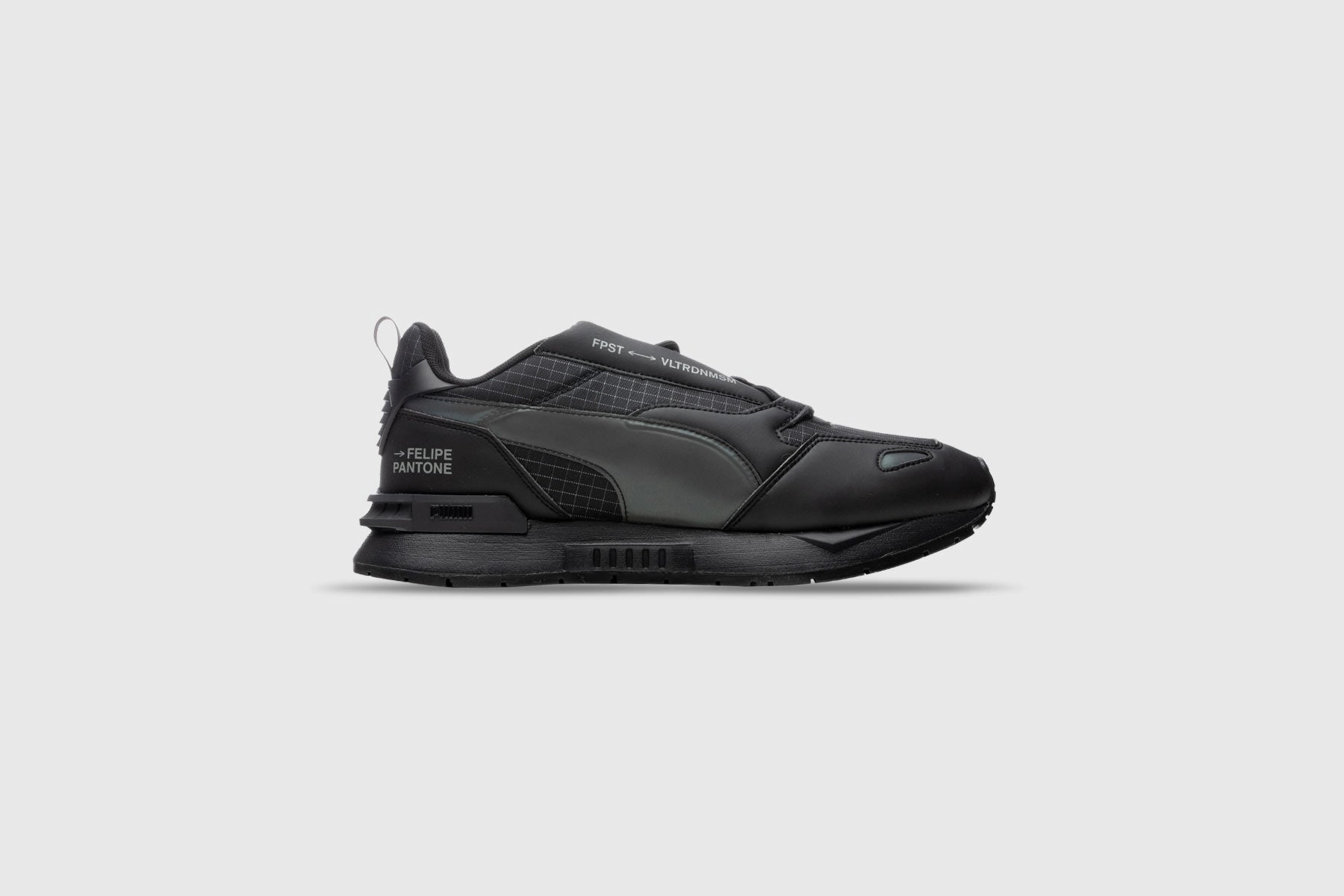 Mirage Mox Tech FP - Black/Steel Gray Puma Suede Street Sneakers