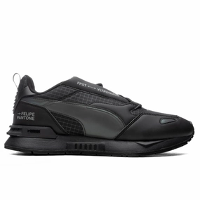 Mirage Mox Tech FP - Black/Steel Gray Puma shoes with suede and modern shape