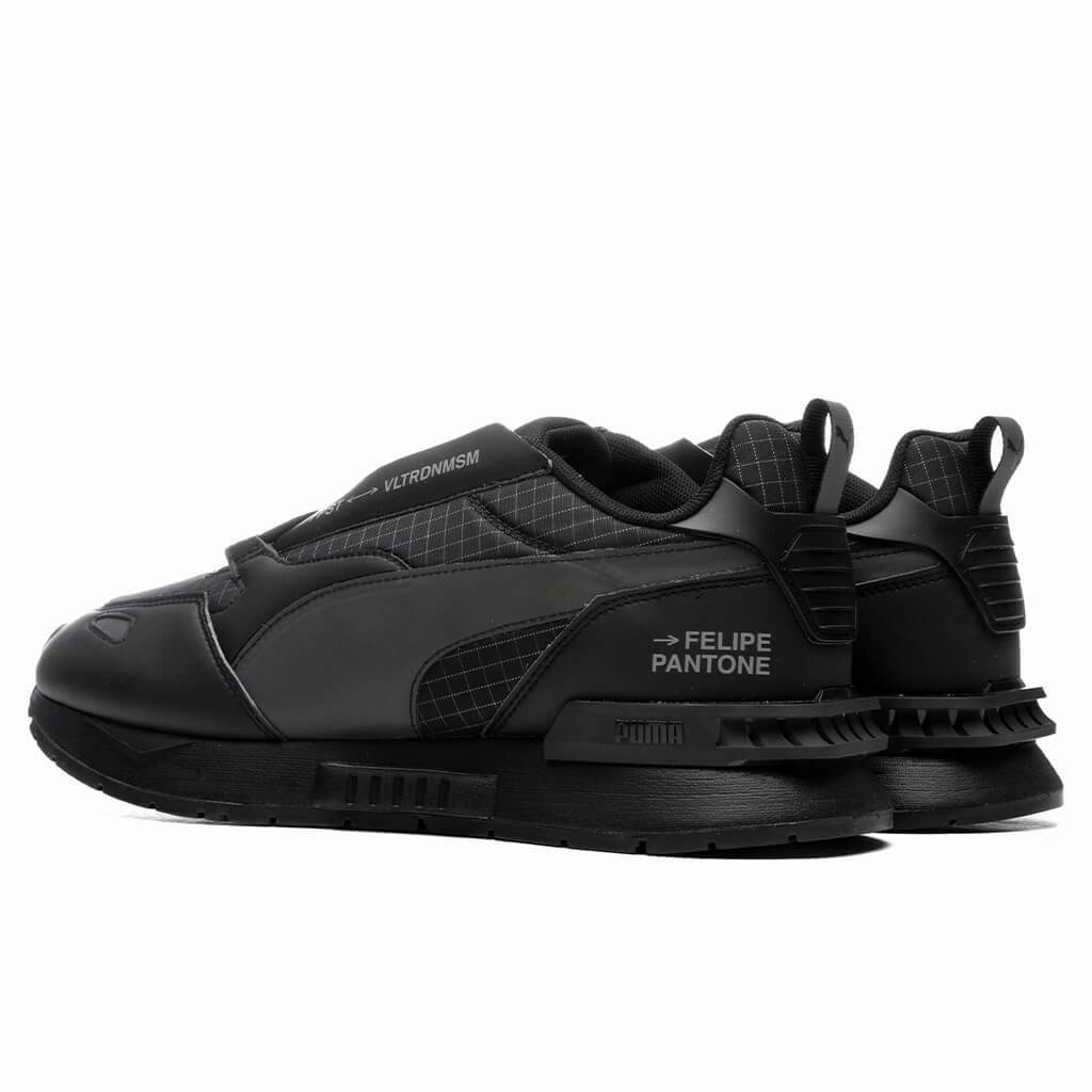 Mirage Mox Tech FP - Black/Steel Gray Puma Suede Street Sneakers