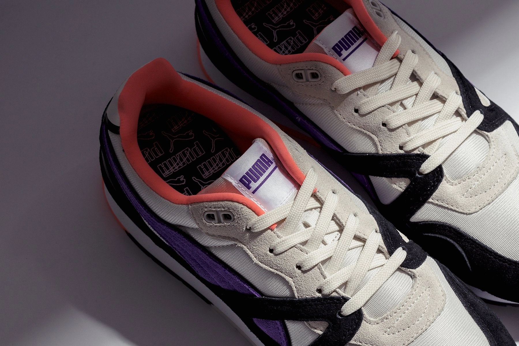 Mirage OG C.D - Vaporous Grey/Ultra Violet Puma Stripe Logo Trainers
