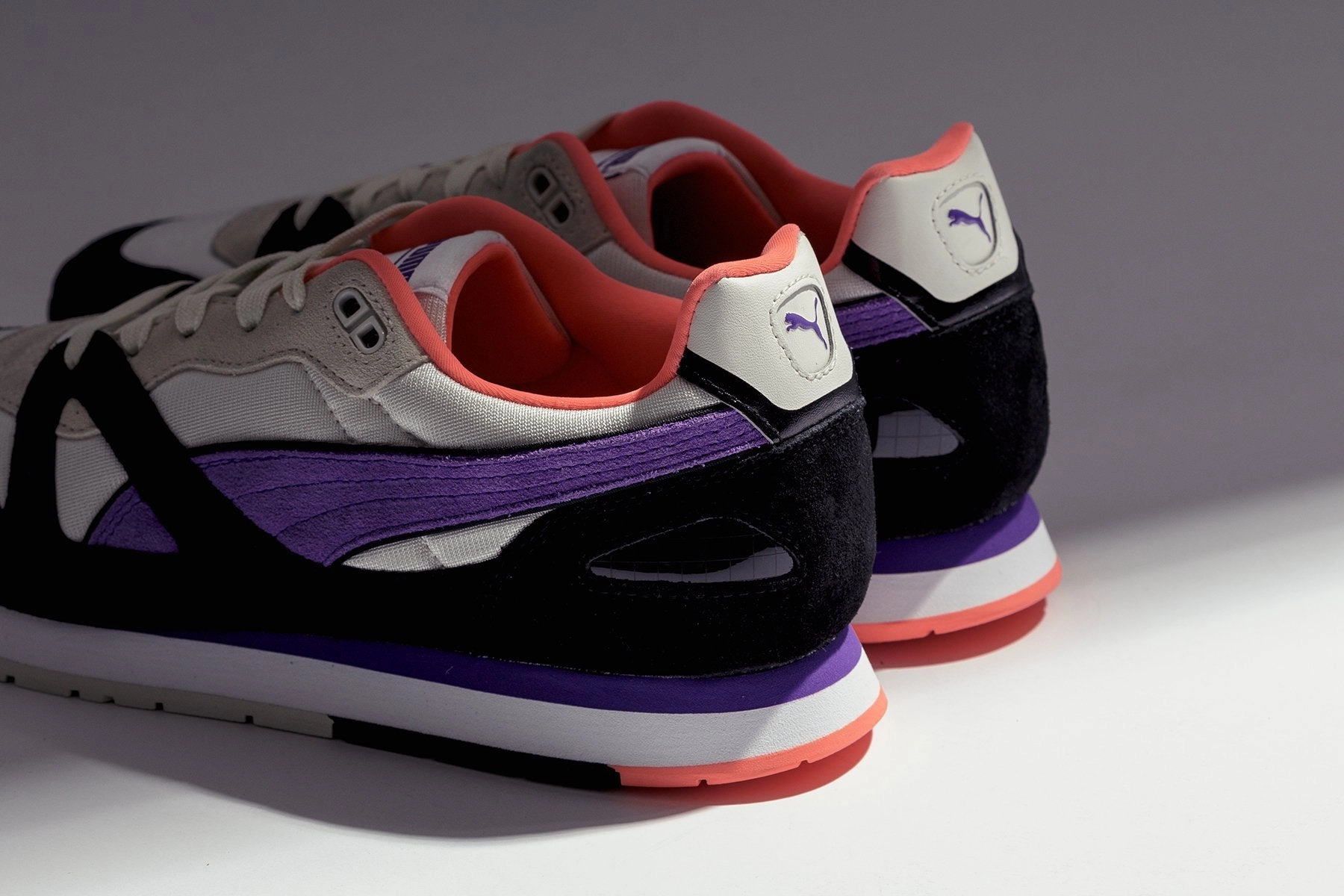Mirage OG C.D - Vaporous Grey/Ultra Violet Puma Stripe Logo Trainers