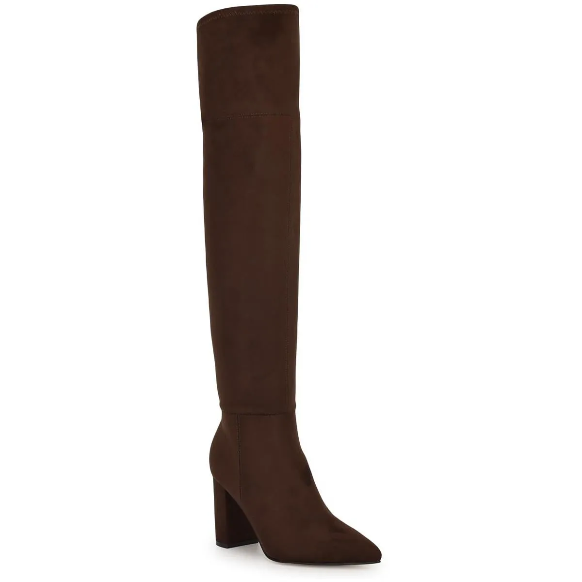 Miykah 2 Womens Faux Suede Pointed Toe Over-The-Knee Boots