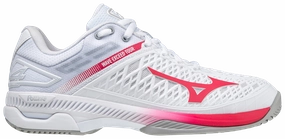Mizuno Exceed Tour 4 AC Women Padel Shoes (White/Red) Mizuno padel shoes
