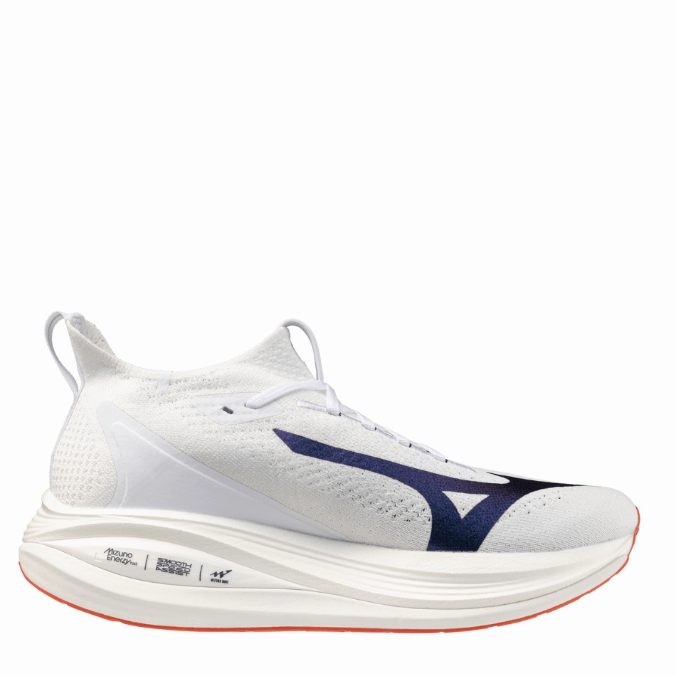 Mizuno Men's Neo Vista 2 Running Shoes in White/White/Iris Bloom AW25 Mizuno reliable running shoes