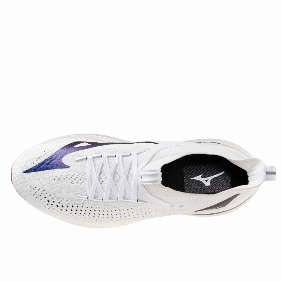 Mizuno Men's Neo Vista 2 Running Shoes in White/White/Iris Bloom AW25 Mizuno reliable running shoes