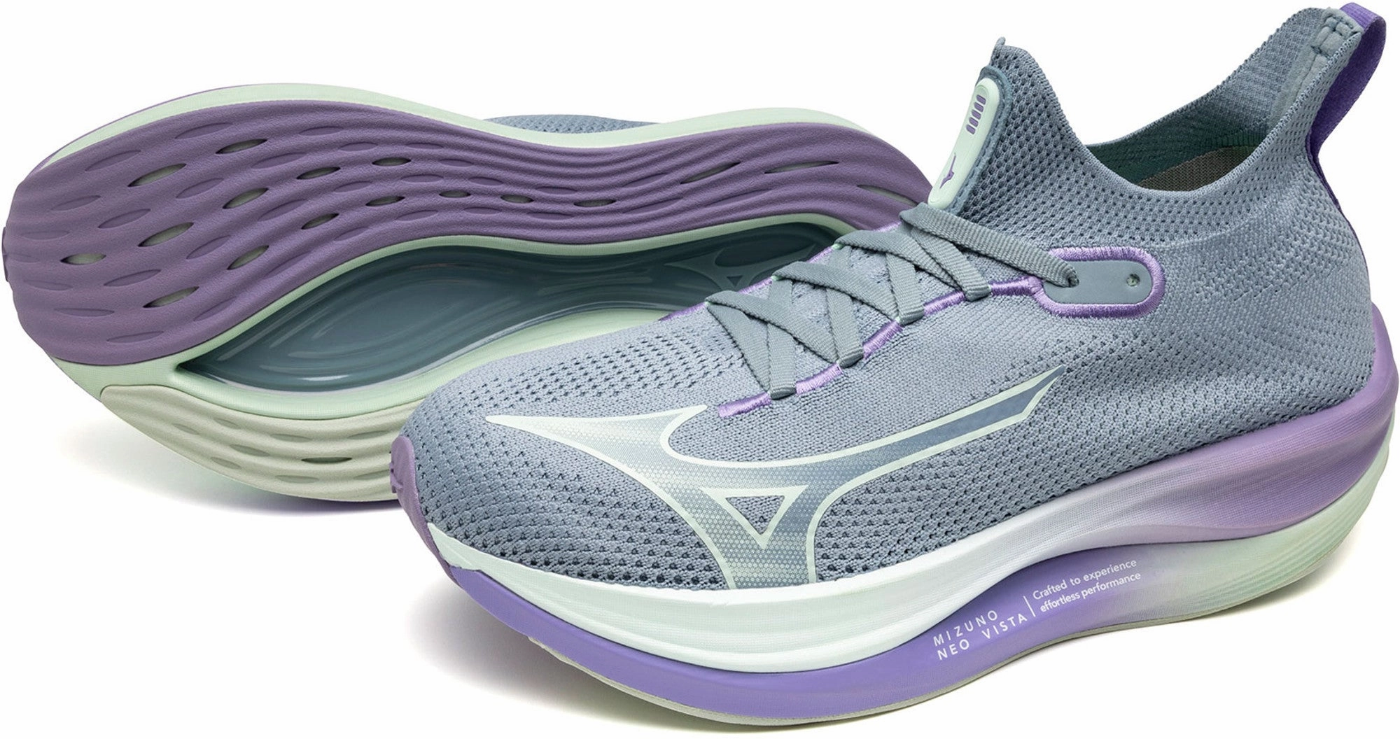Mizuno Neo Vista Womens Running Shoes - Grey Stability Training Sneakers