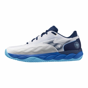 Mizuno Wave Enforce Court CC (White/Estate Blue/River Blue) Mizuno padel shoes