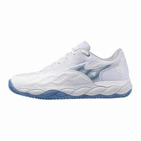 Mizuno Wave Enforce Court CC Women (White/Parisian Blue/Plein Air) Mizuno padel shoes