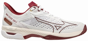 Mizuno Wave Exceed Tour 5 AC Women Padel Shoes (White/Cabernet/Papyrus) Mizuno padel shoes
