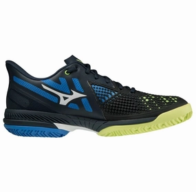 Mizuno Wave Exceed Tour 5 CC Mens Padel Shoes (Navy/Blue/Green) Mizuno padel shoes